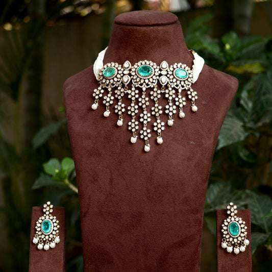 Moissanite Victorian Finish Choker