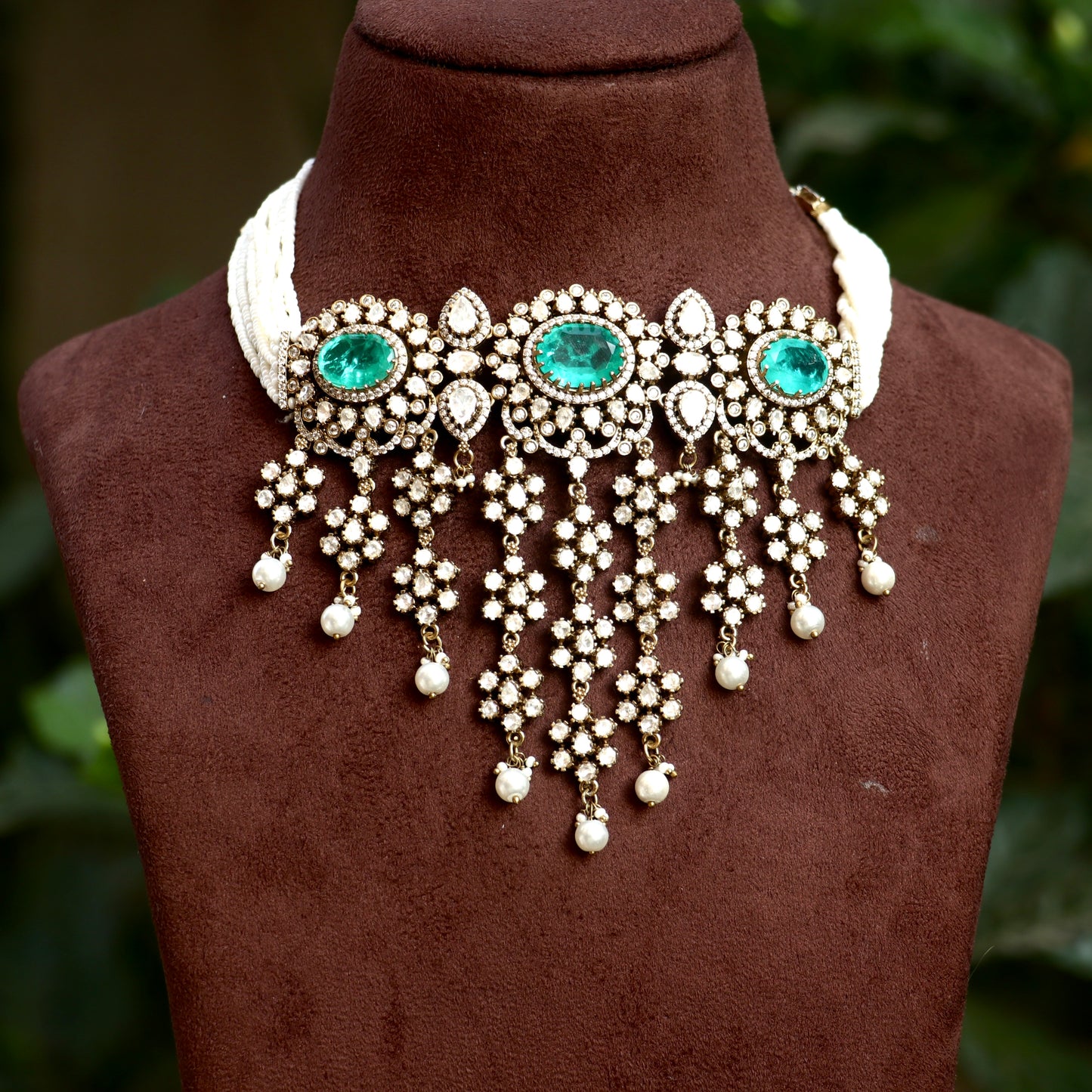 Moissanite Victorian Finish Choker