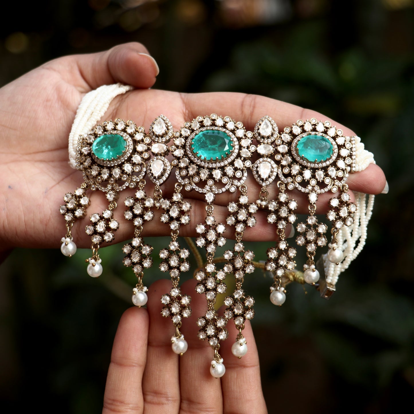 Moissanite Victorian Finish Choker