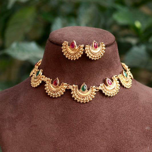 Antique Half Moon Necklace