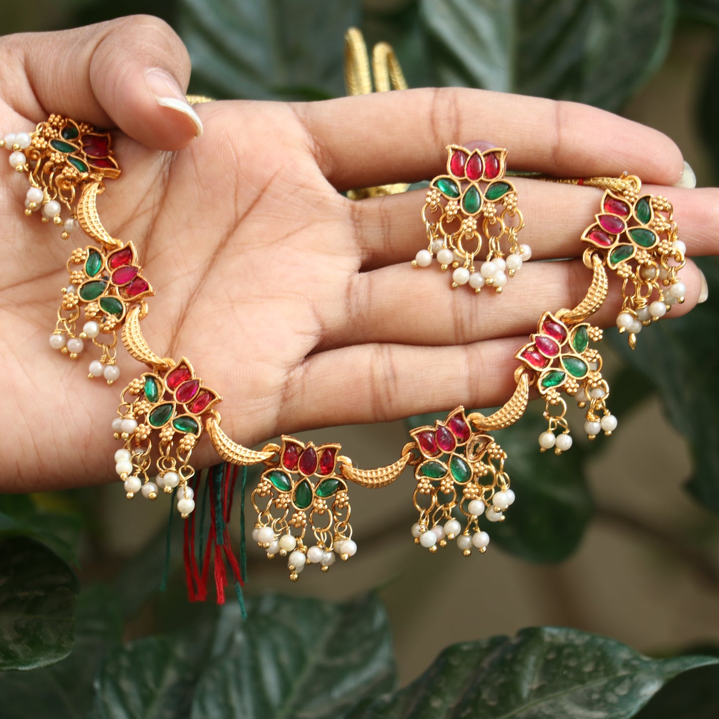 Kemp Lotus Pearl Cluster Necklace