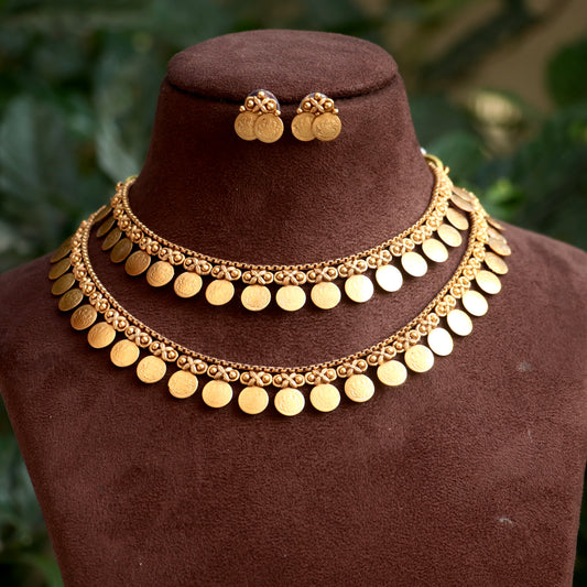 Double Layer Lakshmi Coin Necklace