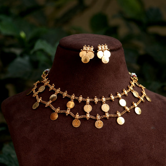 Antique Double Layer Coin Necklace