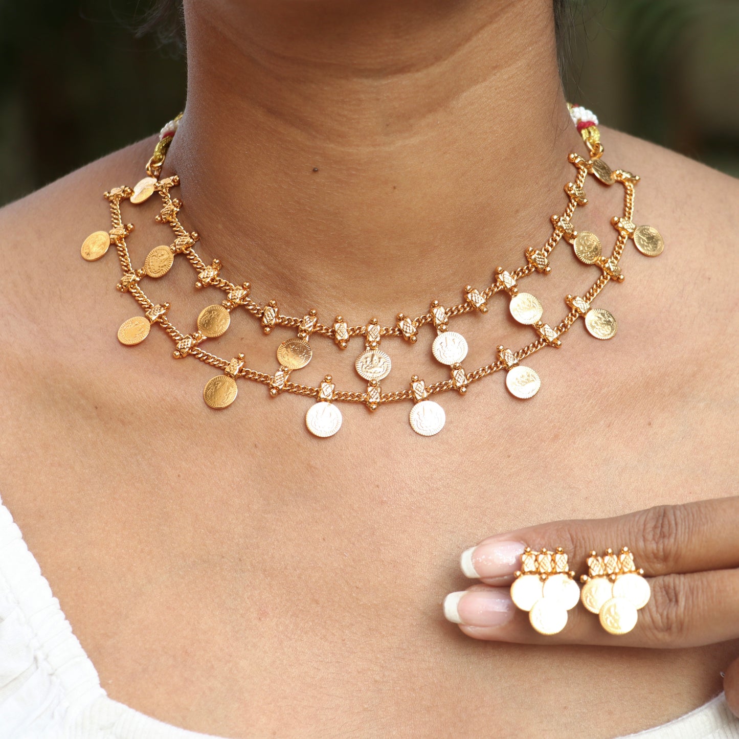 Antique Double Layer Coin Necklace