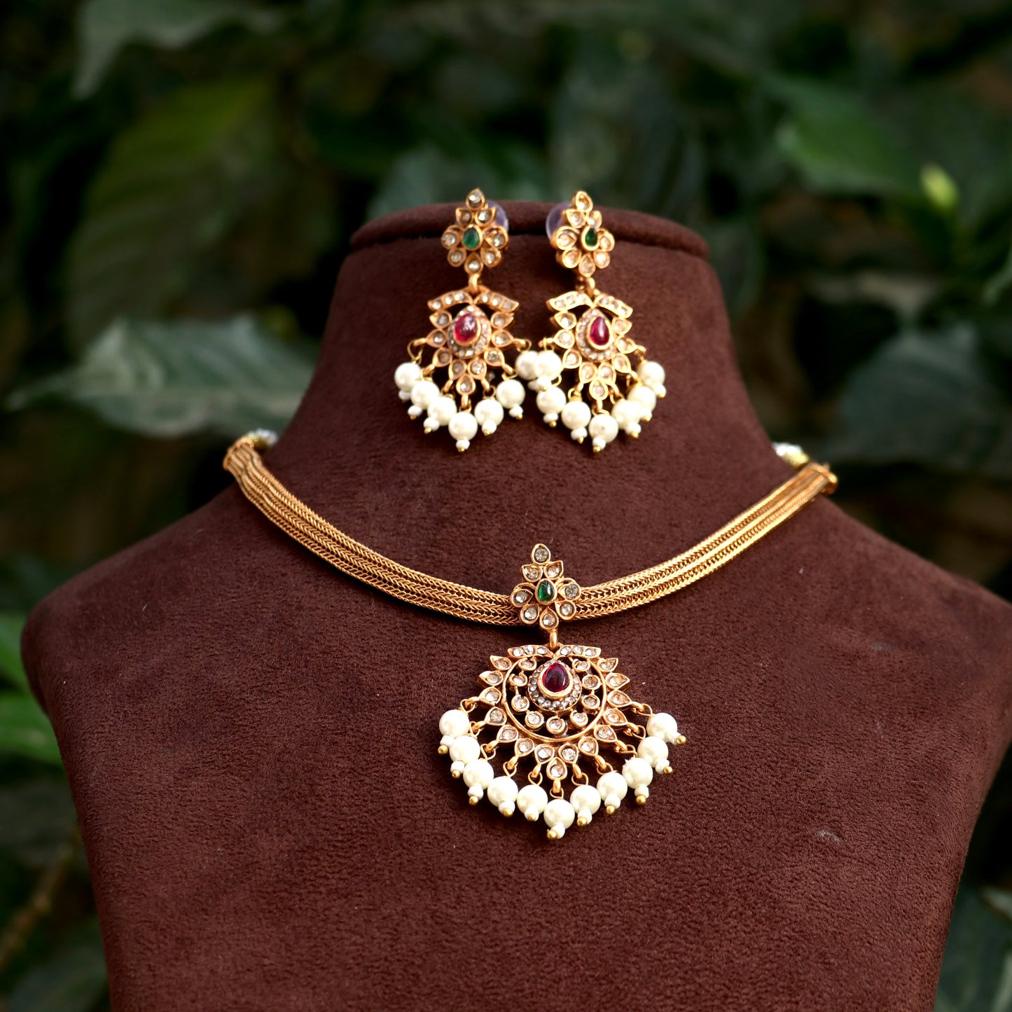 Stone Pendant Antique Attigai Necklace