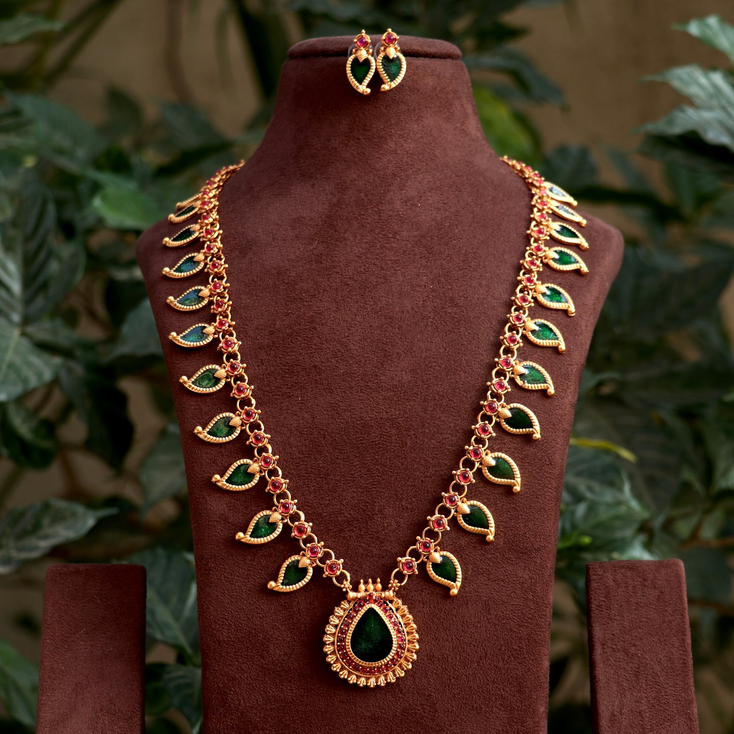 Mango Kerala Palakka Long Necklace