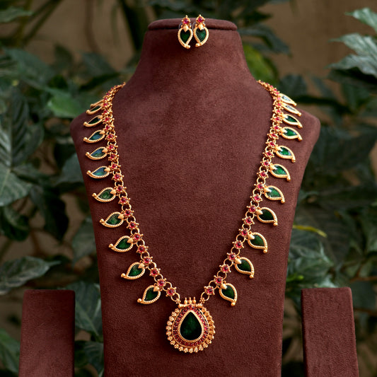 Mango Kerala Palakka Long Necklace