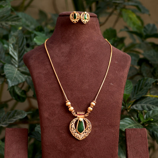 Antique Kerala Palakka Long Necklace