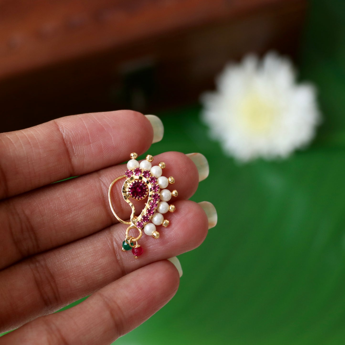 Adjustable Maharashtrian Nath Nose Pin