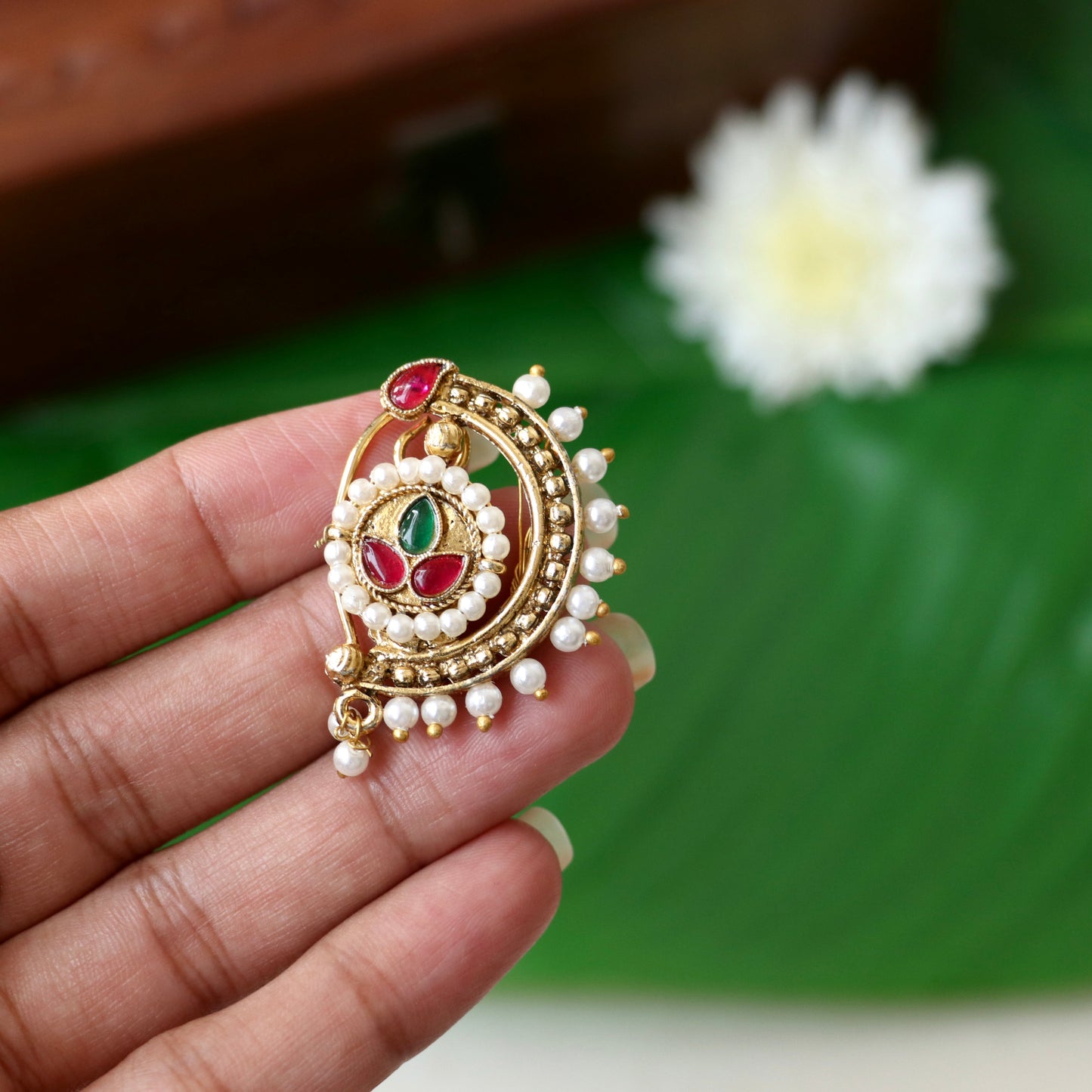 Adjustable Maharashtrian Nath Nose Pin