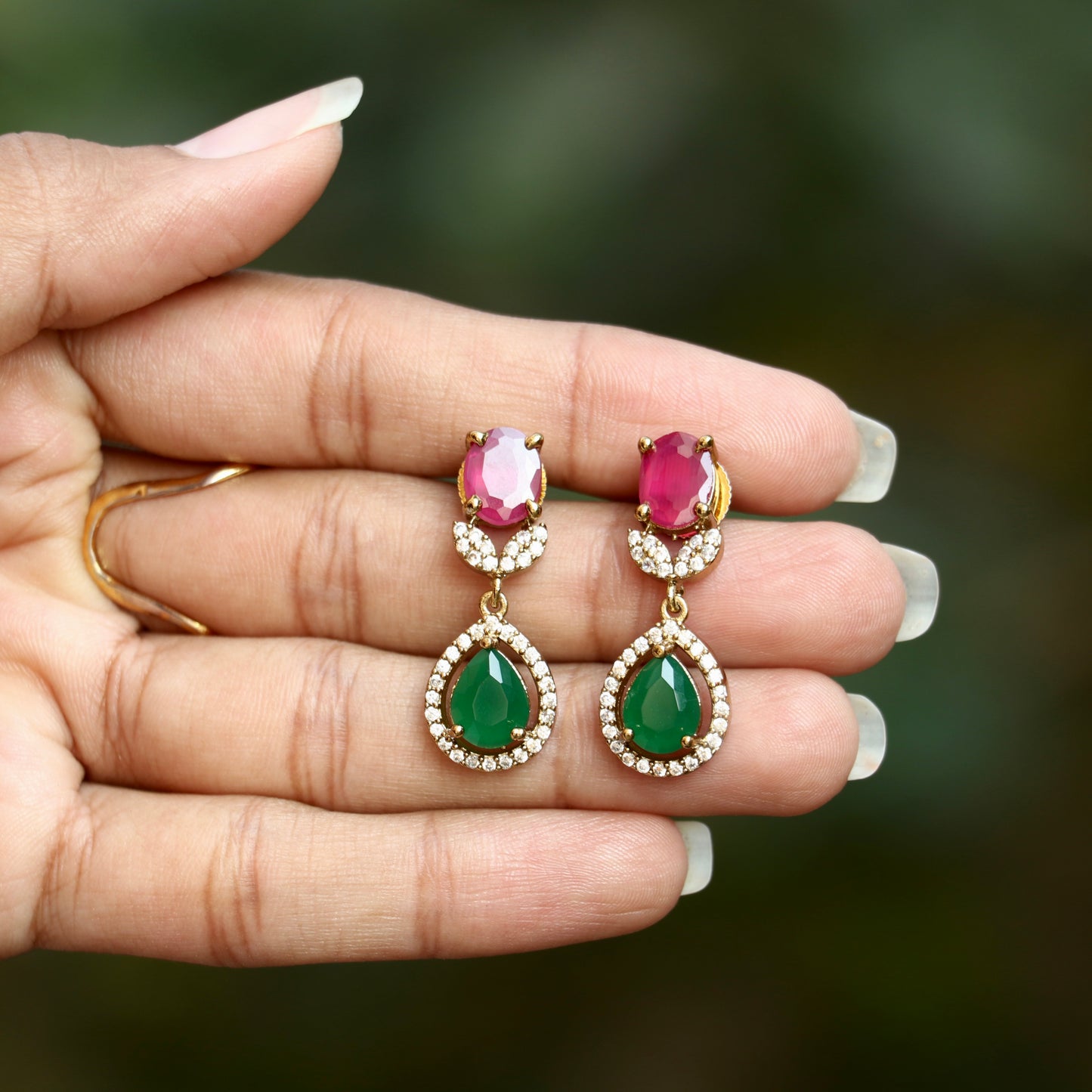 Multi Color AD Stone Necklace