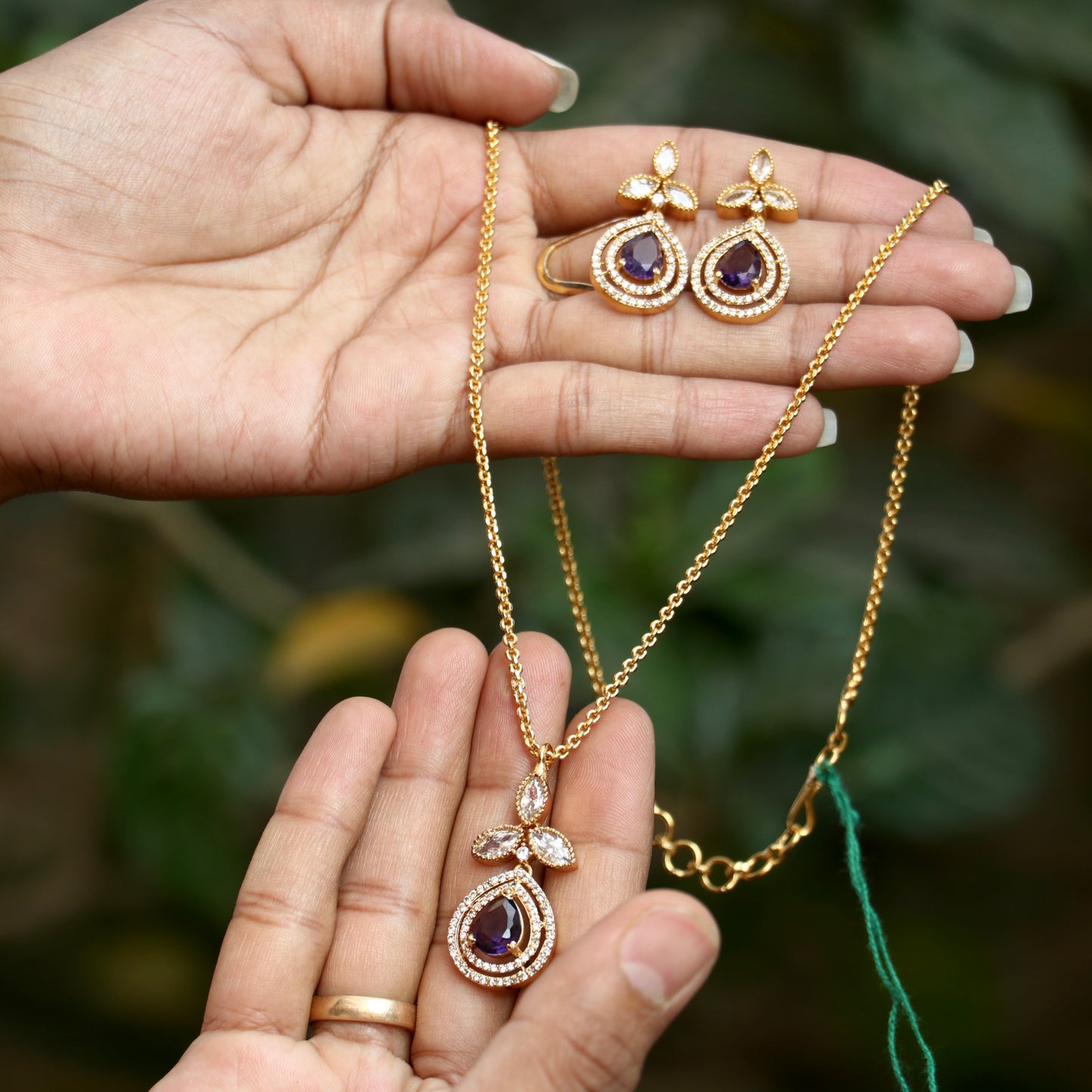 Antique Stone Pendant Chain