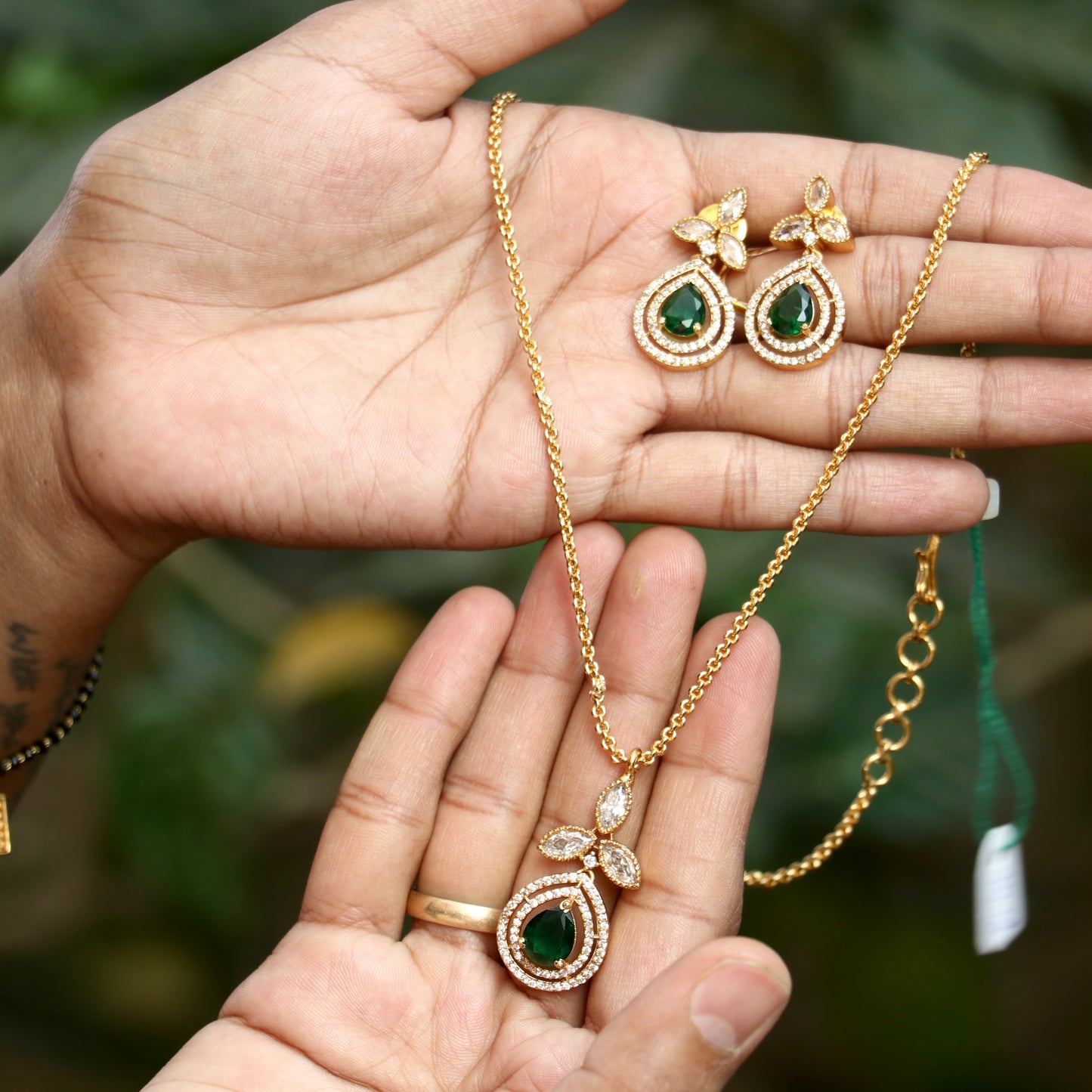 Antique Stone Pendant Chain