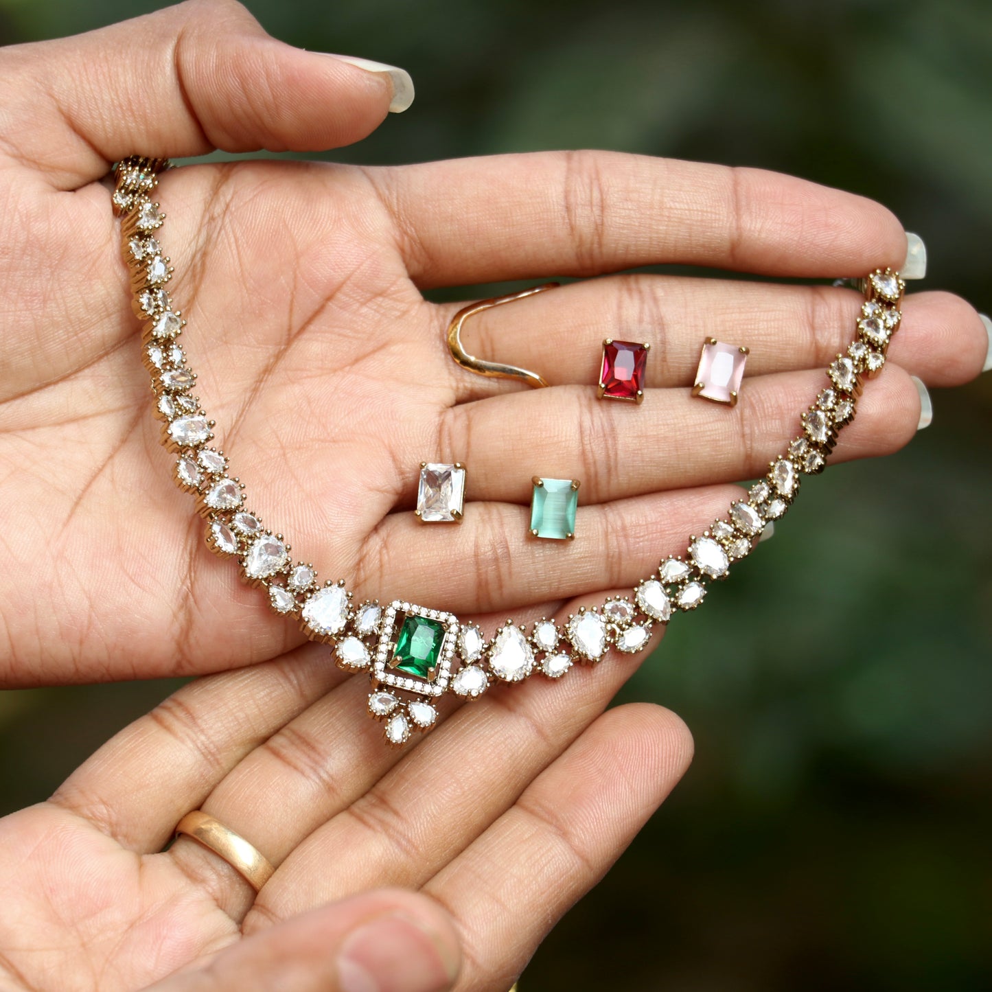 Interchangeable Stone Victorian Necklace
