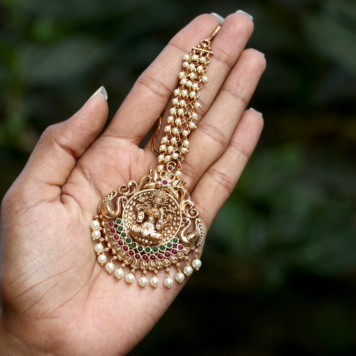 Lakshmi Pearl Maang Tikka
