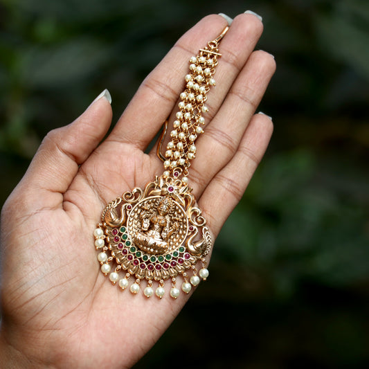 Lakshmi Pearl Maang Tikka