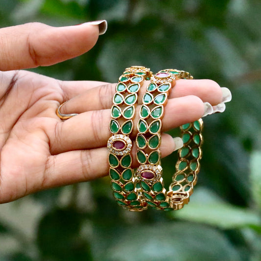 Emerald Stone Bangles