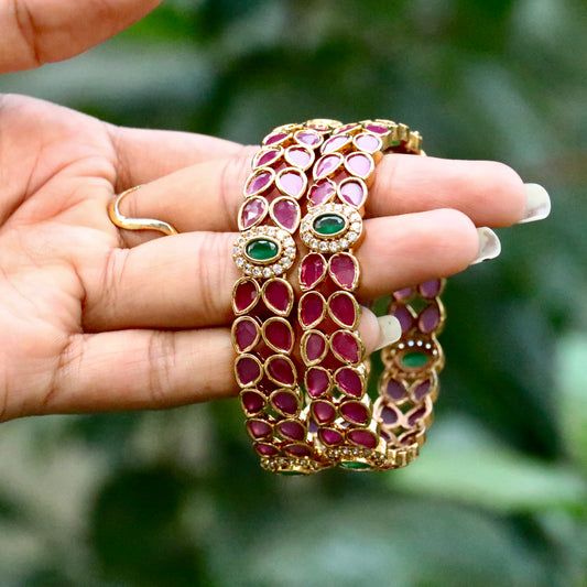 Ruby Stone Bangles 2.4