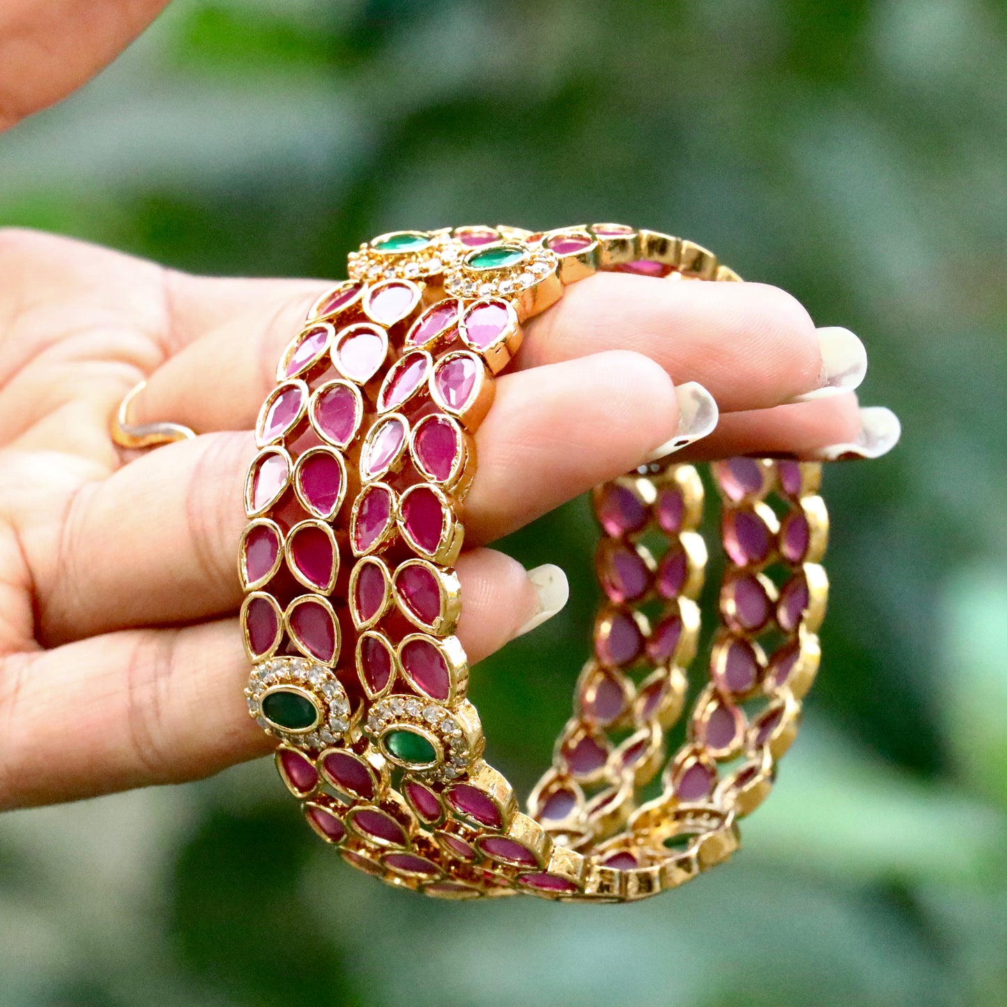 Ruby Stone Bangles 2.4