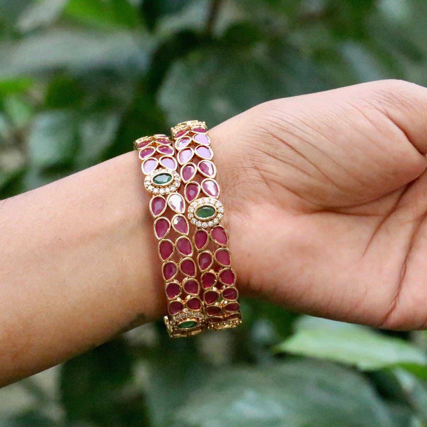 Ruby Stone Bangles 2.4
