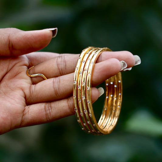 Antique White Stone Bangles