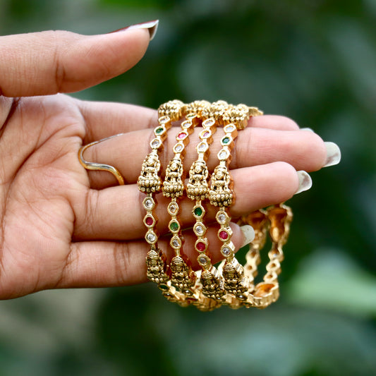 Antique Lakshmi AD Stone Bangles