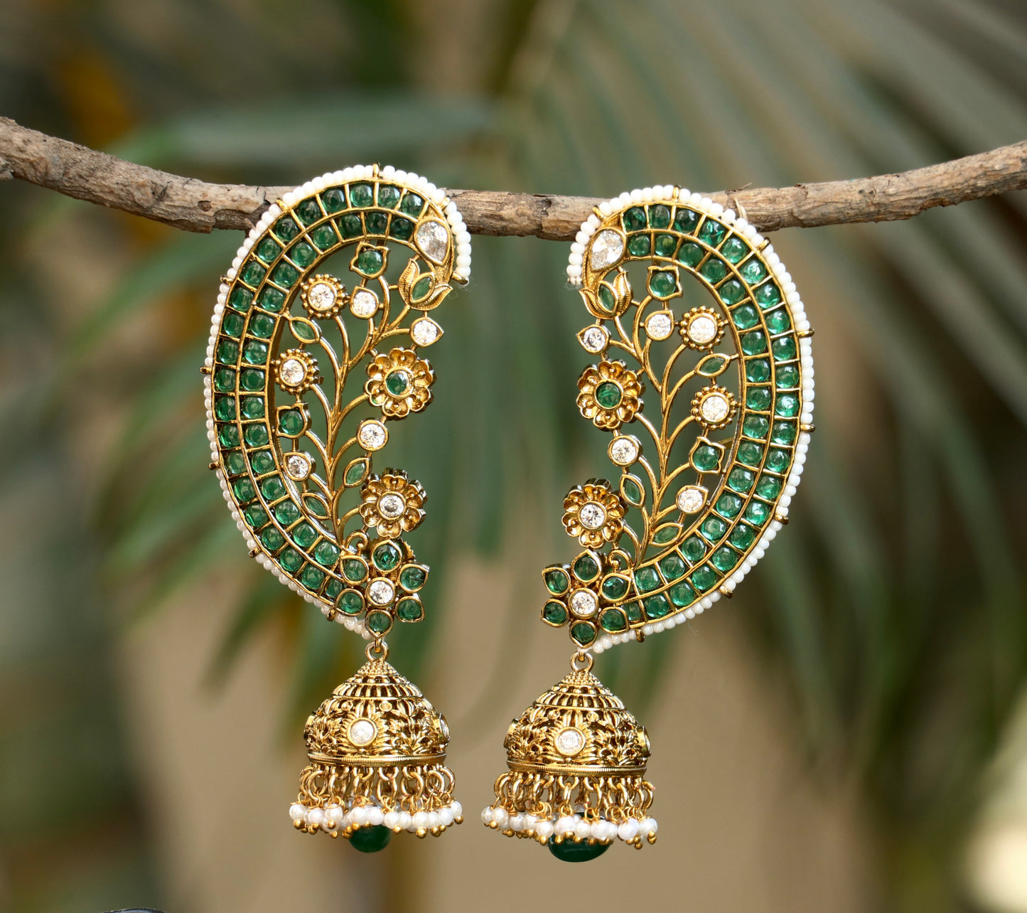 Emerald Kemp Stone Ear Cuffs