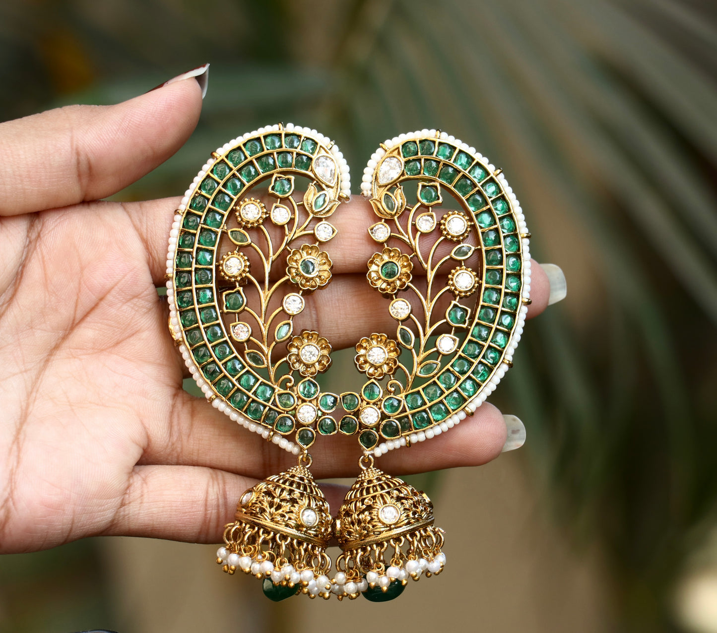 Emerald Kemp Stone Ear Cuffs