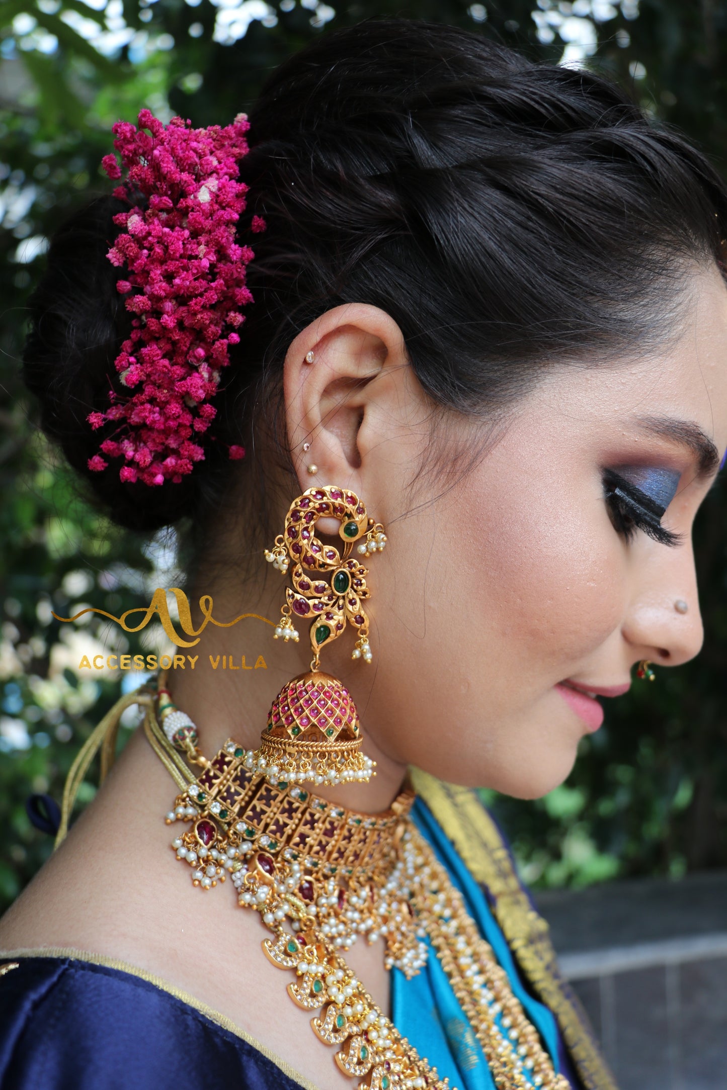 Long Statement Peacock Jhumkas