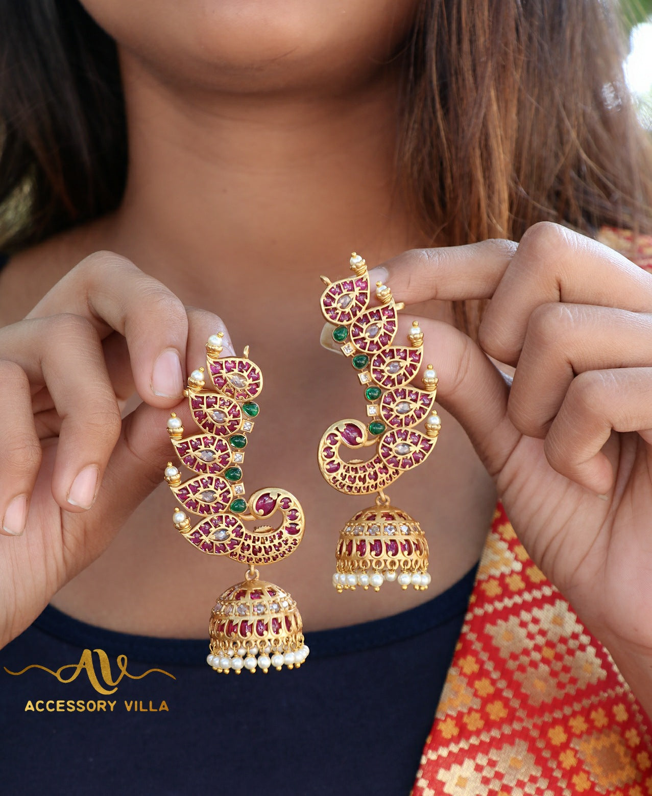 Antique Ear Cuff Jhumkas