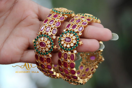 One Gram Gold Kada Bangles - Single / Pair