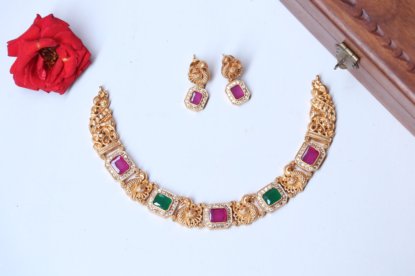 Multi-Colour Peacock Necklace