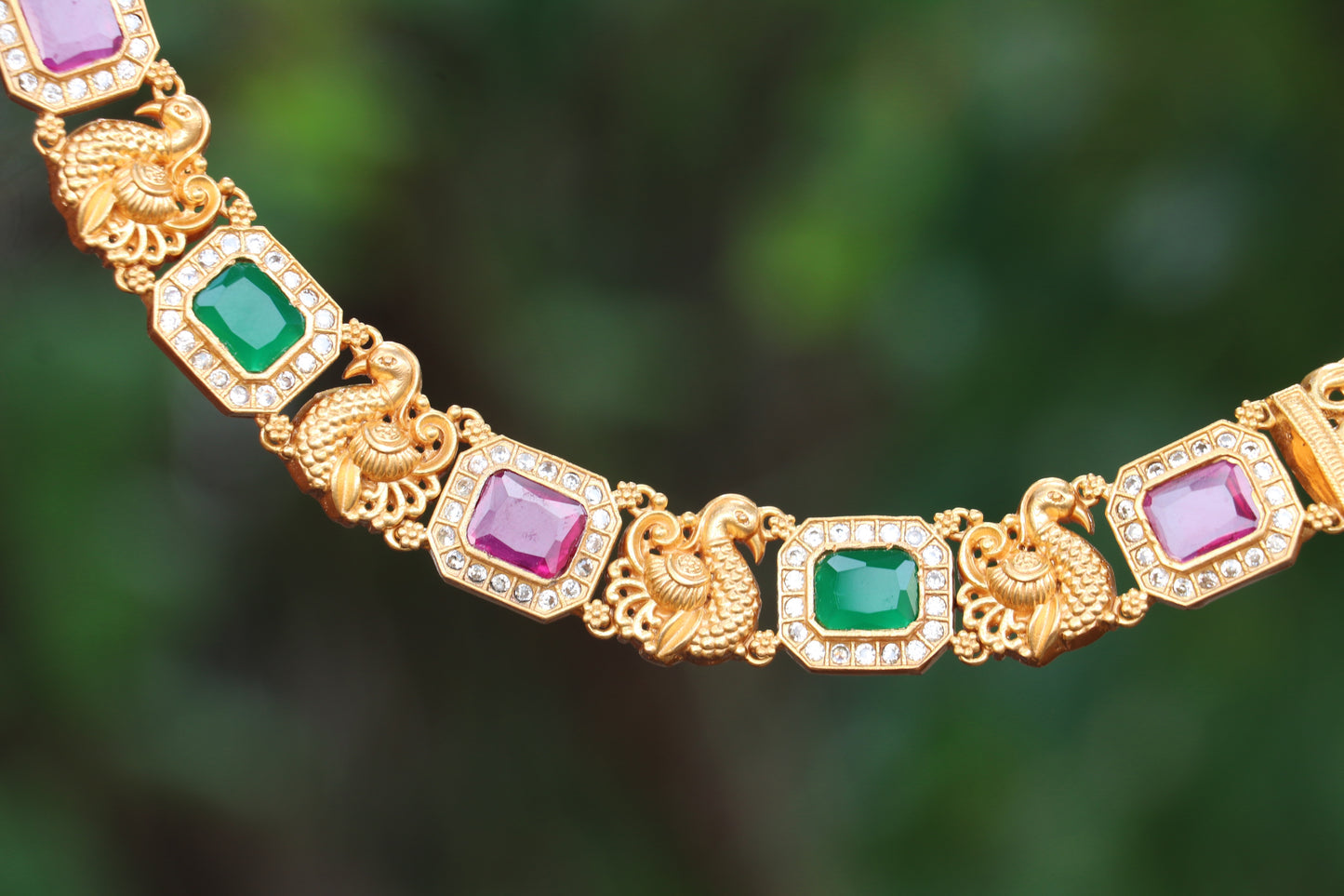 Multi-Colour Peacock Necklace