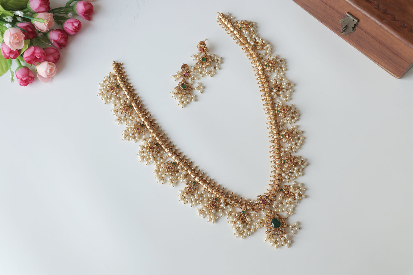 Dakshi Guttapusallu Necklace Combo , Short & Long