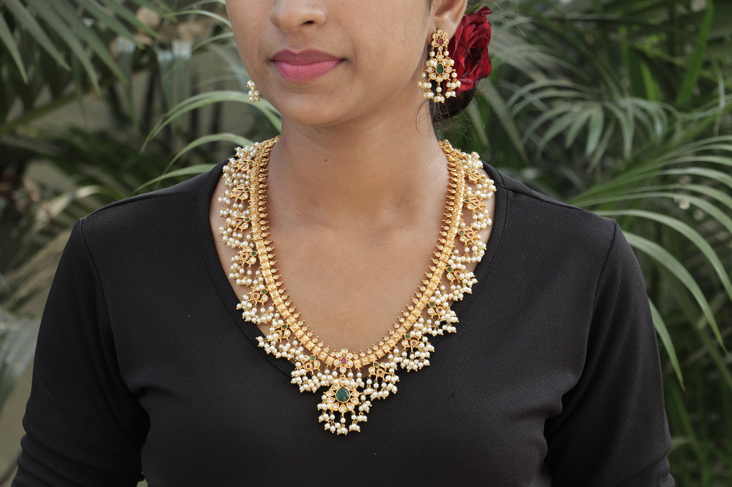 Dakshi Guttapusallu Necklace Combo , Short & Long